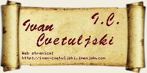 Ivan Cvetuljski vizit kartica
